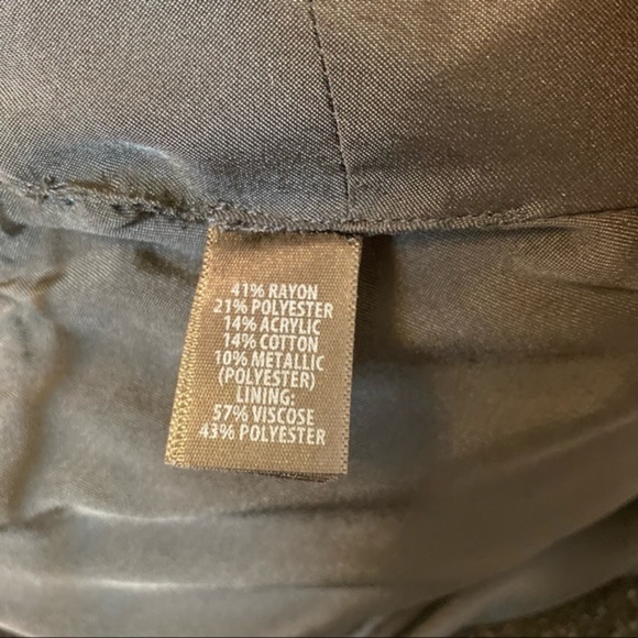 ST. JOHN Metallic Tweed Sleeveless Midi Dress in Black Size 10 - Picture 9 of 10